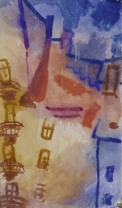 Der Hof Sonne im Hof von Paul Klee als Kunstdruck auf Leinwand