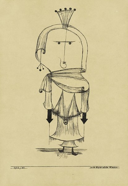Kunstdruck Die Hexe mit dem Kamm von Paul Klee als Leinwandbild
