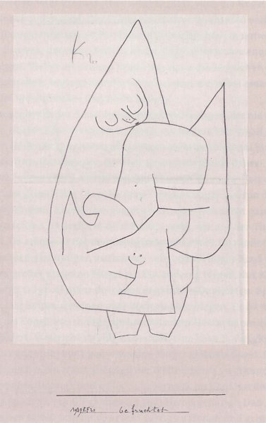 Kunstdruck Engel befruchtet von Paul Klee als Leinwandbild