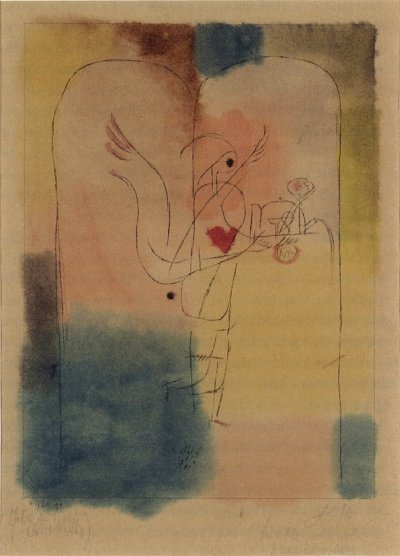 Engel bringt das Gewuenschte von Paul Klee als Kunstdruck auf Leinwand