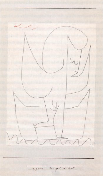 Kunstdruck Engel im Boot von Paul Klee als Leinwandbild