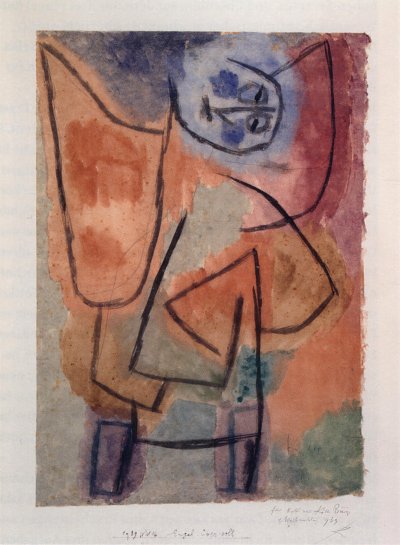 Engel uebervoll von Paul Klee als Kunstdruck auf Leinwand