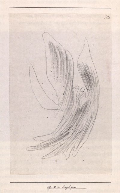 Engelpaar von Paul Klee als Kunstdruck auf Leinwand