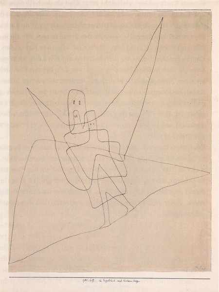 Kunstdruck Engelshut auf steilem Weg von Paul Klee als Leinwandbild