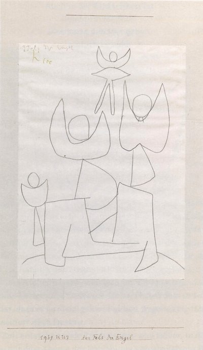 Fels der Engel von Paul Klee als Kunstdruck auf Leinwand