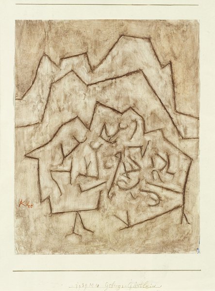 Kunstdruck Gebirgs Gaertlein von Paul Klee als Leinwandbild