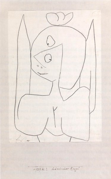 Kunstdruck Haesslicher Engel von Paul Klee als Leinwandbild