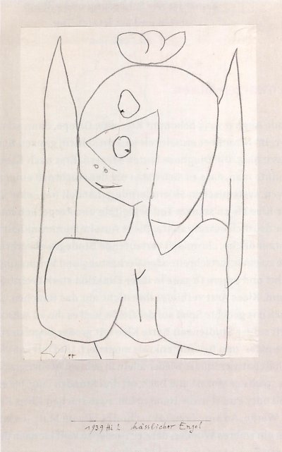 Haesslicher Engel von Paul Klee als Kunstdruck auf Leinwand