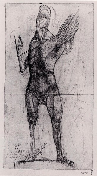 Kunstdruck Held mit Fluegel von Paul Klee als Leinwandbild