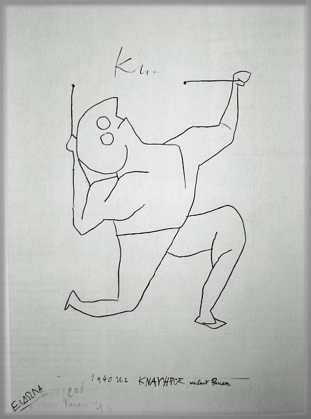 Kunstdruck Knauer paukt von Paul Klee als Leinwandbild