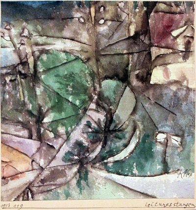 Leitungsstangen von Paul Klee als Kunstdruck auf Leinwand