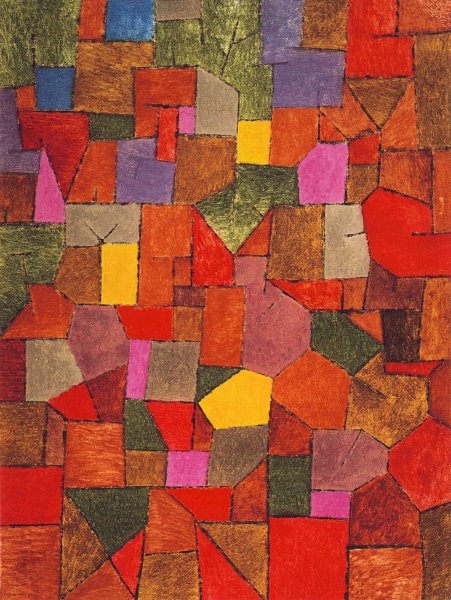 Kunstdruck Mountain Village von Paul Klee als Leinwandbild