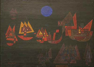 Schiffe im Dunklen von Paul Klee als Kunstdruck auf Leinwand