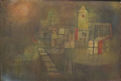 Small Village in the Autumn Sun von Paul Klee als Kunstdruck auf Leinwand