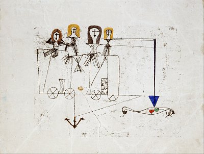 The Virtue Wagon von Paul Klee als Kunstdruck auf Leinwand