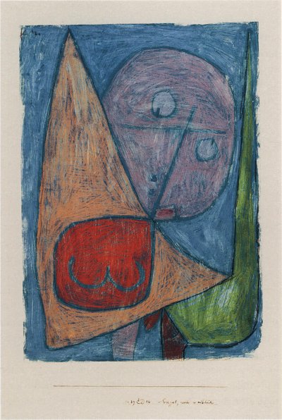 noch weiblich von Paul Klee als Kunstdruck auf Leinwand