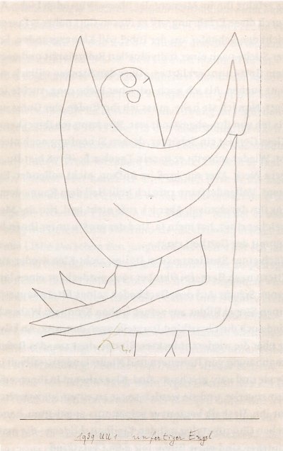 unfertiger Engel von Paul Klee als Kunstdruck auf Leinwand