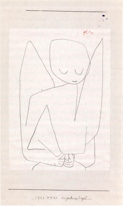 vergesslicher Engel von Paul Klee als Kunstdruck auf Leinwand