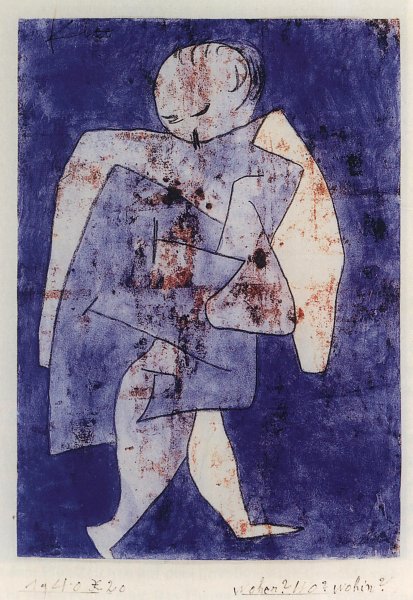 Kunstdruck woher wo wohin von Paul Klee als Leinwandbild
