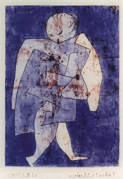 woher wo wohin von Paul Klee als Kunstdruck auf Leinwand
