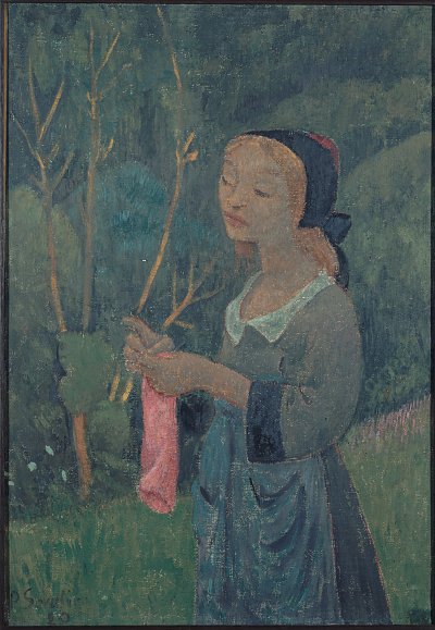 Tricoteuse au bas rose von Paul Serusier als Kunstdruck auf Leinwand