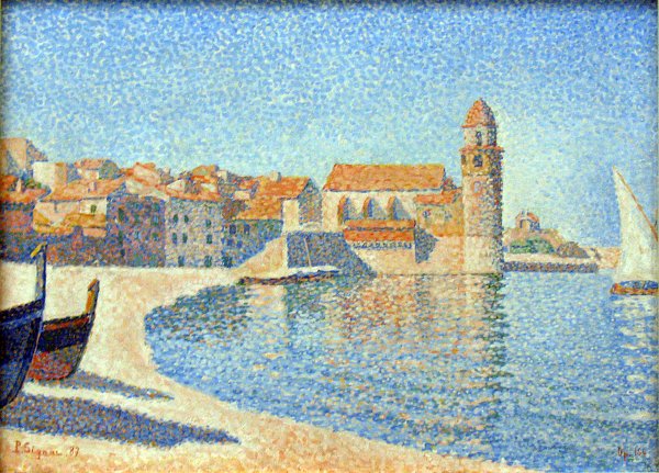 Kunstdruck Blick auf Collioure von Paul Signac als Leinwandbild