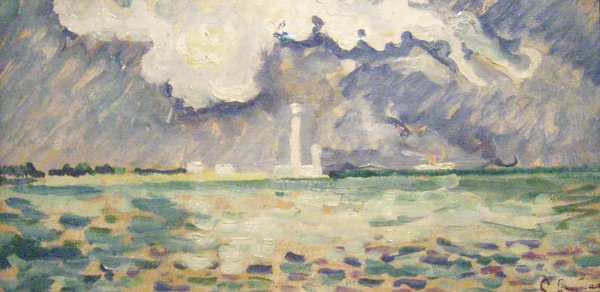 Kunstdruck Gatteville von Paul Signac als Leinwandbild
