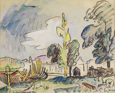 Landerneau von Paul Signac als Kunstdruck auf Leinwand