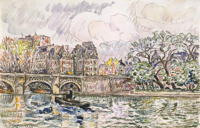 Le Place Dauphine von Paul Signac als Kunstdruck auf Leinwand