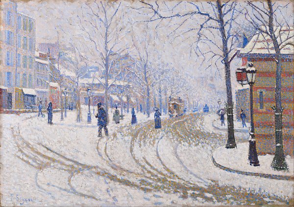 Kunstdruck Paul_Signac_ _Snow,_Boulevard_de_Clichy,_Paris_ _Google_Art_Project von Paul Signac als Leinwandbild