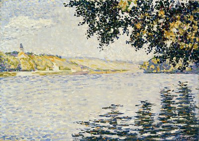 Paul_Signac_ _View_of_the_Seine_at_Herblay_ _Google_Art_Project von Paul Signac als Kunstdruck auf Leinwand