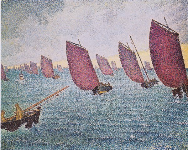 Kunstdruck Regatta in Concarneau von Paul Signac als Leinwandbild