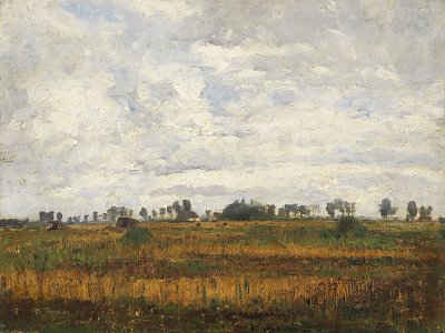 Moorlandschaft bei Dachau von Paul-Baum als Kunstdruck auf Leinwand