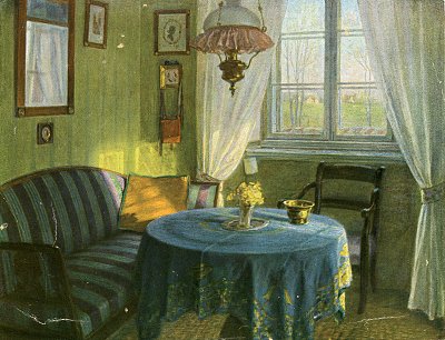 Frühlingsabend von Paul-Hoecker als Kunstdruck auf Leinwand
