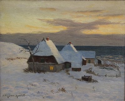 Darß Winter von Paul Müller Kaempff als Kunstdruck auf Leinwand