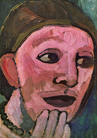 Portrait einer alten Dame von Paula-Modersohn-Becker als Kunstdruck auf Leinwand