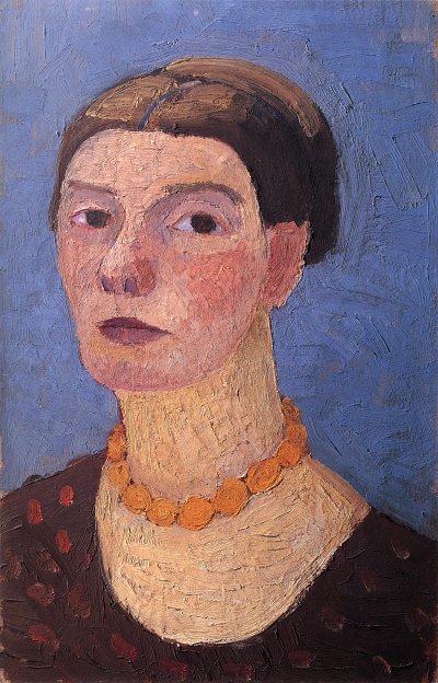 Selbstporträt 1906 von Paula Modersohn Becker als Kunstdruck auf Leinwand