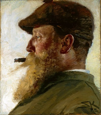 Christian Krohg von Peder Severin Kroyer als Kunstdruck auf Leinwand