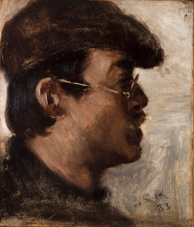 Eilif Peterssen von Peder Severin Kroyer als Kunstdruck auf Leinwand