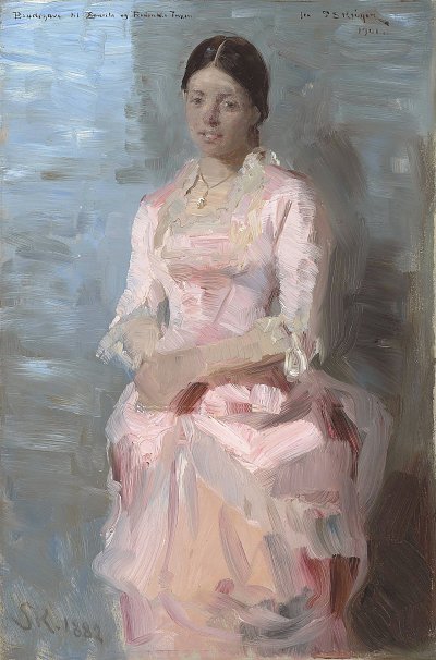 Frederikke Tuxen von Peder Severin Kroyer als Kunstdruck auf Leinwand