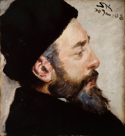 Henrik Pontoppidan von Peder Severin Kroyer als Kunstdruck auf Leinwand