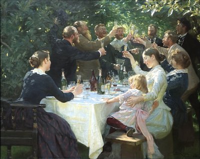 Hip hip hurra Kunstnerfest på Skagen von Peder Severin Kroyer als Kunstdruck auf Leinwand