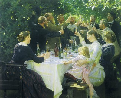 Kuenstlerfest von Peder Severin Kroyer als Kunstdruck auf Leinwand
