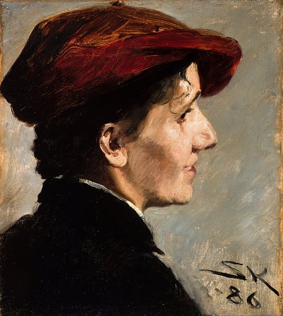 Marianne Stokes von Peder Severin Kroyer als Kunstdruck auf Leinwand