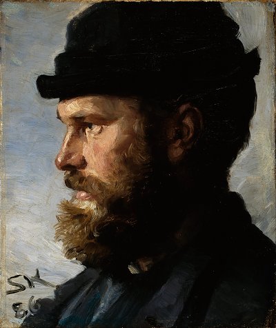 Michael Ancher von Peder Severin Kroyer als Kunstdruck auf Leinwand
