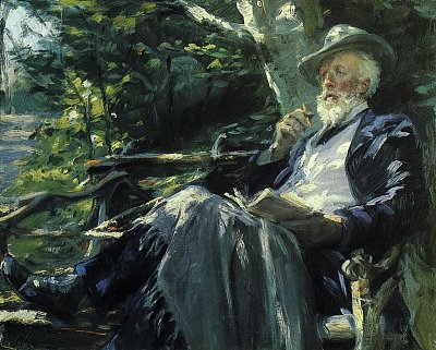 Portrait of Holger Drachmann von Peder Severin Kroyer als Kunstdruck auf Leinwand
