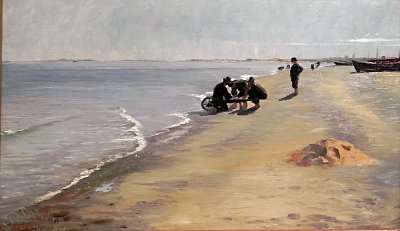 Suedstrand b Skagen von Peder Severin Kroyer als Kunstdruck auf Leinwand