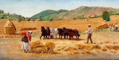 Ceifa em Anticoli von Pedro Weingärtner als Kunstdruck auf Leinwand