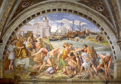 Battle of Ostia von Raffael als Kunstdruck auf Leinwand