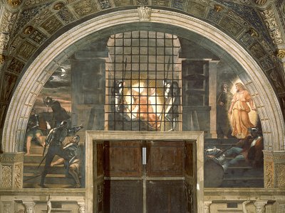 Befreiung Petri von Raffael als Kunstdruck auf Leinwand
